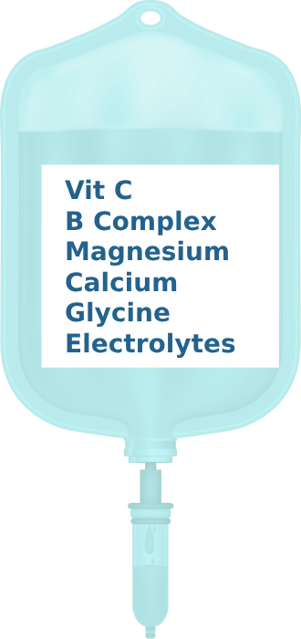 Vitamin C, B Complex, Magnesium, Calcium, Glycine Electrolytes